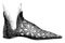 Shoe, 14th century design, vintage engraving