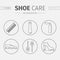 Shoe Care Products. Shoe Accessories Icons Set.
