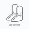 Shoe cover line icon. Vector outline illustration of leg covers, boot protection flat sign. Worker protective equipment