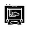 Shoe factory equipment glyph icon vector illustration