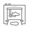 shoe factory equipment line icon vector illustration