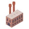 Shoe factory icon, isometric style