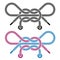 Shoe lace knot symbols