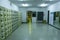 The shoe locker room for workers in the manufacture