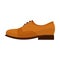 Shoe man side view brown vector flat icon. Fashion boot footwear leather accessory clothing. Classic business cartoon sign