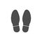 Shoe print icon. Vector illustration flat vector