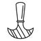 Shoe repair metal tool icon, outline style