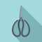 Shoe repair scissors icon, flat style