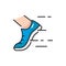Shoe of running jogging man fitness workout sign