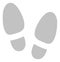 Shoe sole icon. Foot print logo. Human step symbol