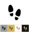 Shoe step print icon, shoes footstep sign or shoeprint symbol