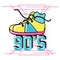 Shoe tennis of nineties retro