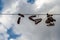 Shoe-tossing in Ghent, Belgium