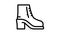 shoe woman line icon animation