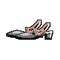 shoe woman shoes game pixel art vector illustration