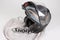 shoei flip-front Modular Motorcycle Helmet in a gray carrying and protection bag