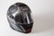 Shoei gray black shiny motorcycle flip up helmet flip-front isolated