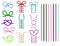 Shoelaces vector shoestring or shoe-laces and fashion accessory for footwear or footgear illustration set of shoes