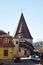 The Shoemakers` Tower in Sighisoara, Romania.