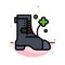 Shoes, Boot, Ireland Abstract Flat Color Icon Template