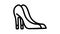 shoes for bride line icon animation