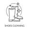 Shoes cleaning company service for vintage boots icon