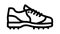 shoes cricket player footwear line icon animation