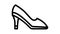 shoes female footwear line icon animation
