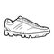 Shoes football black white illustration vector