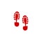 Shoes footprints icon and simple flat symbol for website,mobile,logo,app,UI