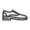 shoes male footwear line icon vector illustration