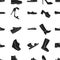 Shoes pattern icons in black style. Big collection of shoes vector symbol stock illustration