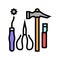 shoes repair tools color icon vector illustration