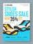 Shoes Sale Poster, Banner or Flyer Design.