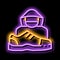Shoes Shoplifter Human neon glow icon illustration