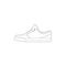 shoes sneaker outline drawing vector, shoes sneaker in a sketch style, trainers template outline, vector Illustration.