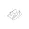 Shoes sneaker outline drawing vector, shoes sneaker in a sketch style, trainers template outline, vector Illustration.
