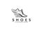 Shoes Speed Running Logo Vector Design, shoes logo vector with wings