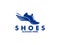 Shoes Speed Running Logo Vector Design, shoes logo vector with wings