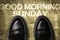 Shoes With Text Good Morning Sunday