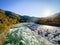 Shogawa River in autumn at Shirakawago village