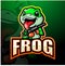 Shooter frog mascot esport logo design