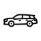 shooting brake car line icon vector illustration