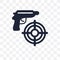 Shooting game transparent icon. Shooting game symbol design from