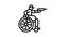 shooting handicapped athlete line icon animation