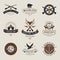 Shooting and hunting vintage clubs vector logos set