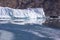 Shooting of ices at a short distance. An iceberg surface with thawing traces. Research of a phenomenon of