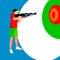 Shooting Player 2016 Summer Games. 3D Isometric Shooter Athlete.