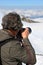 Shooting snow, ice and clouds of the Jungfraujoch