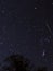 Shooting star from the geminids meteor shower November 2014